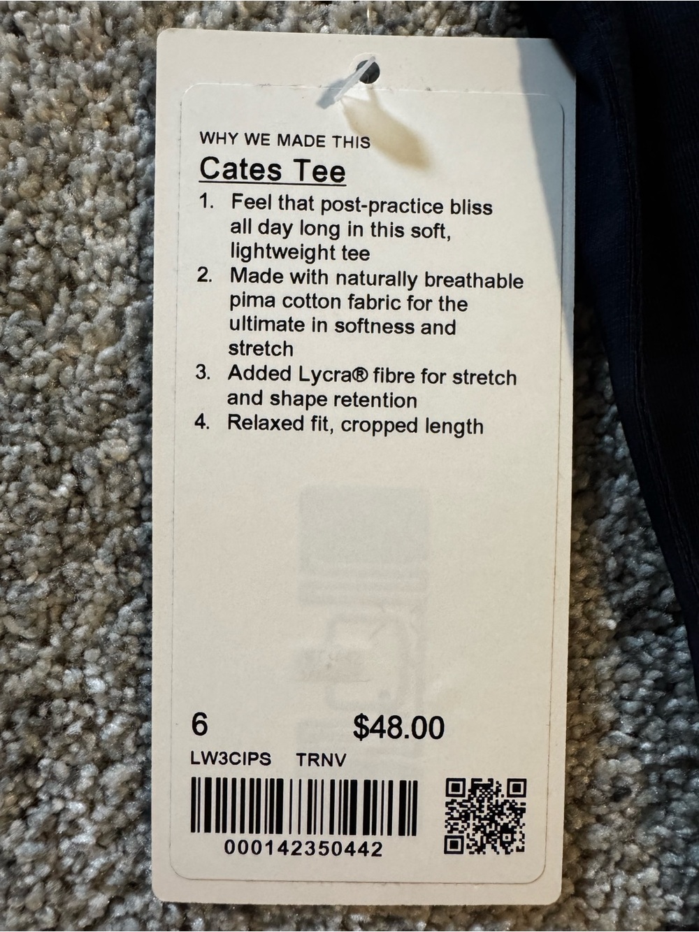 Lululemon Cates Tee True Navy - Picture 4 of 4